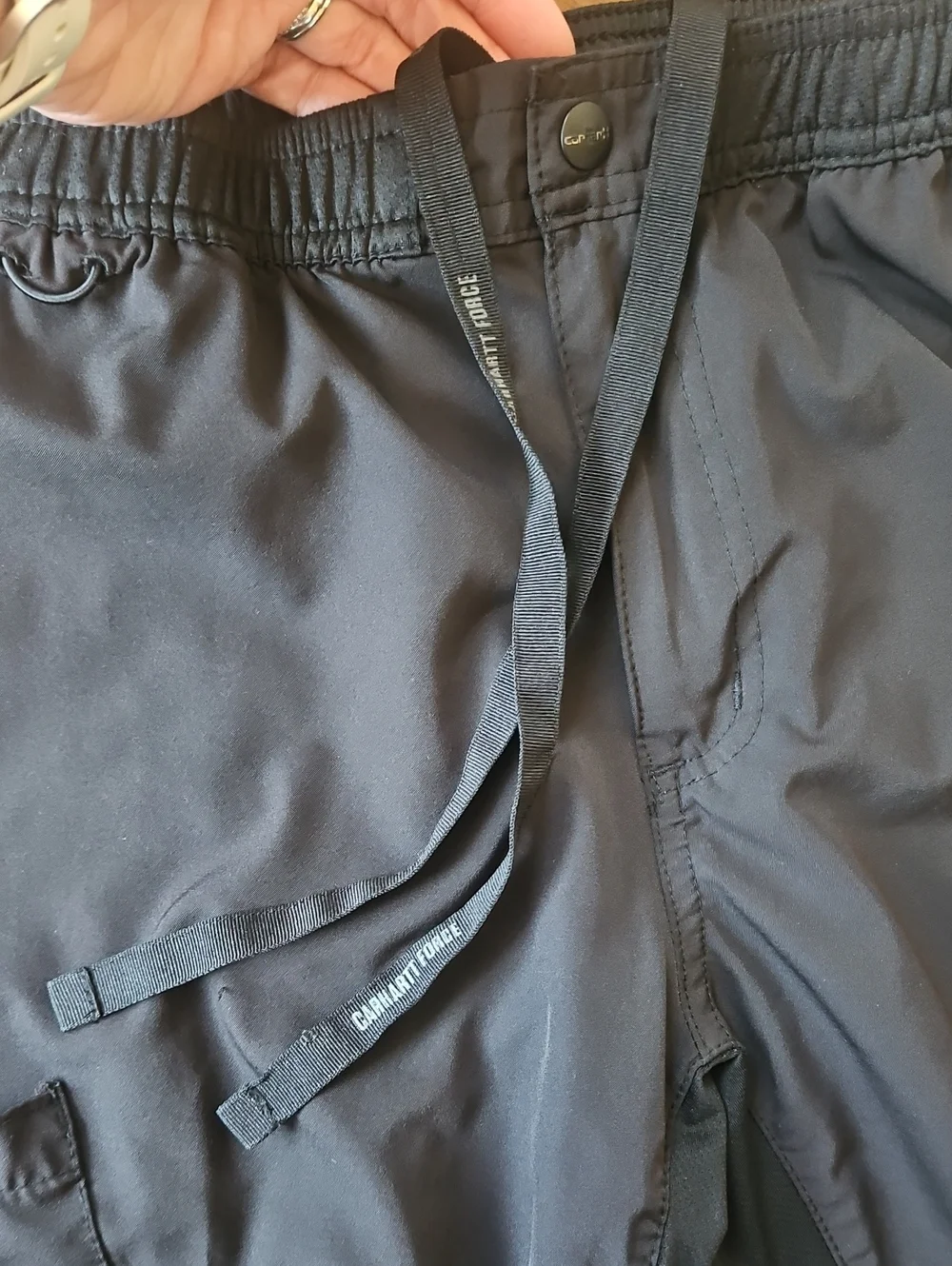 Carhartt Force Medium Women's Black Cargo Drawstring Pants